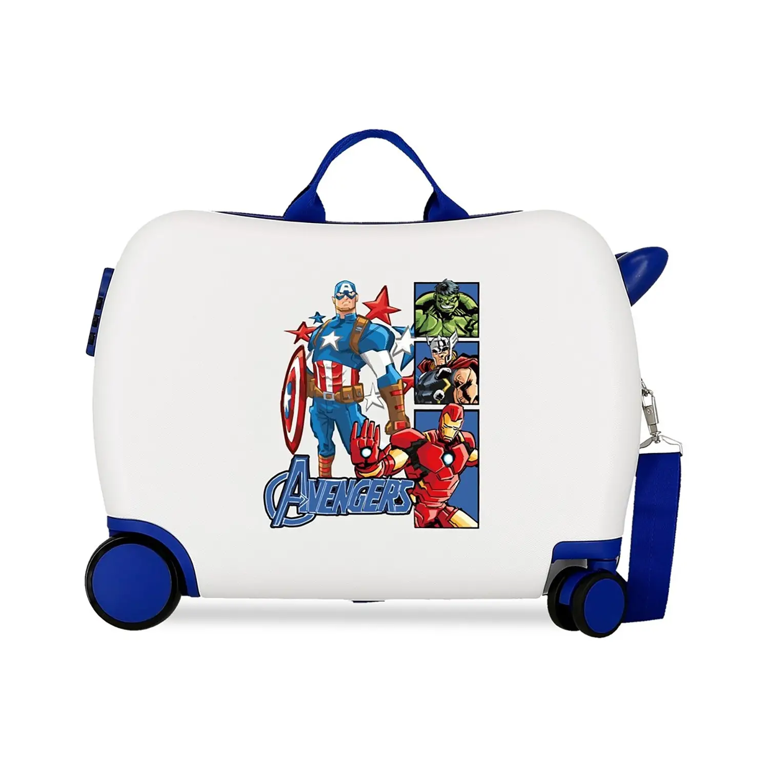 Valigia ABS 50 cm 4 ruote Avengers Bianco-Blu Marvel - valige e borse da viaggio