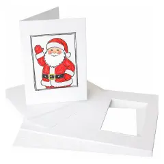 Cartoncini Augurali con Finestra Rettangolare – 25 Pezzi in Cartoncino Bianco