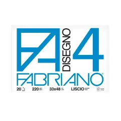 Album da Disegno Fabriano F4 Liscio 33x48 cm – Carta Liscia per Disegno Artistico