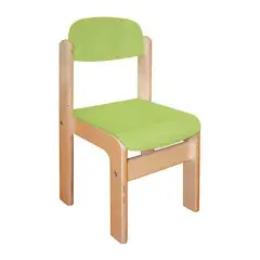 Sedia Infanzia in Multistrato Verde – Seduta H 30 cm - Misura 2 - Impilabile