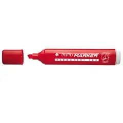Pennarello Tratto Marker Rosso – Marcatore Permanente Punta Scalpello