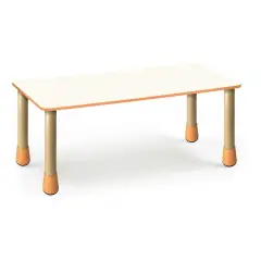Tavolo Scuola Infanzia Rettangolare Arancio