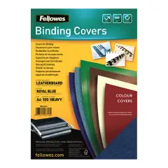 Copertine per Rilegatura Goffrate A4 Blu – Cartoncino 250 gr - 100 Pezzi