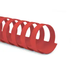 Dorsi Spirale Plastici Diametro 14mm. 100 Pezzi Rosso