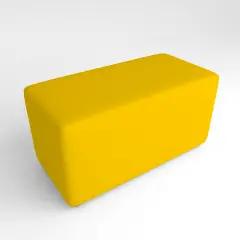 Pouf Ecopelle Ignifugo 2 Posti H 46 Giallo Per Un Ambiente Scolastico Innovativo