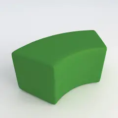 Pouf Ecopelle Ignifugo Curvo H 46 Verde Per Ambienti Scolastici Innovativi