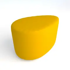 Pouf a Goccia in Ecopelle Ignifuga Giallo H 46 cm – Conforme CAM