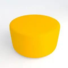 Pouf Ecopelle Ignifugo Tondo H 46 Giallo Per Ambienti Scolastici Innovativi