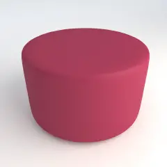 Pouf Ecopelle Ignifugo Tondo H 46 Fucsia Per Ambienti Scolastici Innovativi