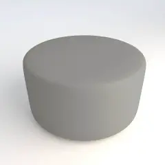 Pouf Ecopelle Ignifugo Tondo H 46 Grigio Per Ambienti Scolastici Innovativi