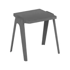 Banco Monoposto in Polipropilene per Esterni – Altezza 70 cm Grigio | Conforme CAM