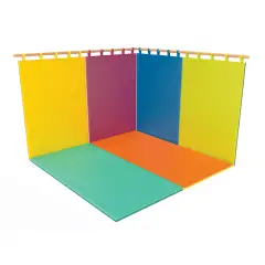 Materassino Bicolore per la Psicomotricità e la Ginnastica cm. 100x200, Prugna-Crema