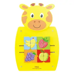 Pannello Attività Multisensoriale Giraffa, Gioco Educativo per lo Sviluppo Motorio e Gognitivo