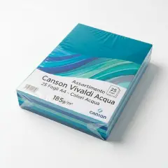 Cartoncino Vivaldi Canson Iris A4 185 g/m² - 25 Fogli Assortimento Acqua