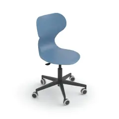 Sedia Mia Lift Regolabile Blu Grigio Misura 4-5-6 – Sedia Ergonomica con Ruote per Scuole