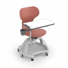 Sedia Mia Table su Ruote con Porta Zaino Mis. 7 Rosso Per Ambienti Scolastici Innovativi