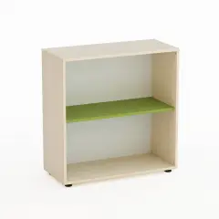 Mobile Kubò Betulla A Giorno H 90 cm Ripiano Verde Kiwi | Conforme CAM