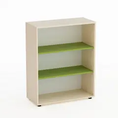 Mobile Kubò Betulla A Giorno H 110 cm Ripiani Verde Kiwi - Conforme