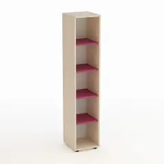 Mobile Kubò Betulla Colonna 5 Vani 180 Cm. Ripiani Fucsia - Conforme CAM