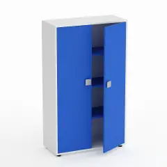 Mobile Scuola Kubò Bianco 2 Ante H 150 cm. Azzurro