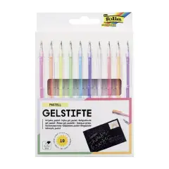 Penne Gel Pastello Fluo – Set 10 Colori Coprenti per Carta Nera e Colorata