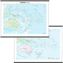 Carta Geografica Oceania – Cartina Murale Fisica e Politica