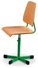 Sgabello Regolabile Verde – Seduta Anatomica in Multistrato di Faggio 38-48 cm