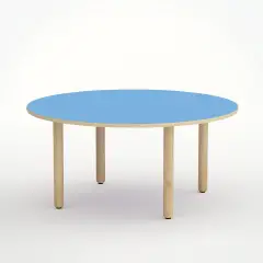 Tavolo Onda Circolare Blu Orizzonte H 58 cm – Misura 3, Ø 120 cm