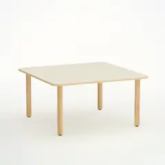 Tavolo Forma Quadrato H 55 Cm. 60x60 Misura 3 Magnolia Per Scuola Primaria - Conforme CAM
