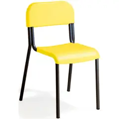 Sedia Impilabile Sara - Giallo con Struttura Nera - Misura 6