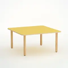 Tavolo Forma Quadrato H 46 cm – Misura 1 - Giallo - Conforme CAM