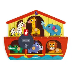 Puzzle Arca di Noè | Gioco Educativo in Legno per Bambini