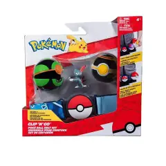Set Cintura Pokemon Clip N Go con Poké Ball: Dusk Ball, Luxury Ball e Sneasel