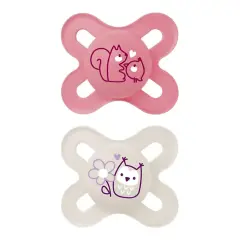 Succhietto Start Nano Silicone Circular PP 2 Pezzi, 0-2 Mesi Bambina