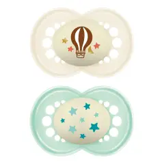 Succhietto Night Silicone Circular PP 2 Pezzi, +16 Mesi Neutro