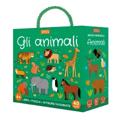 Q-Box Animali Edizione a Colori con Puzzle | Sassi Junior