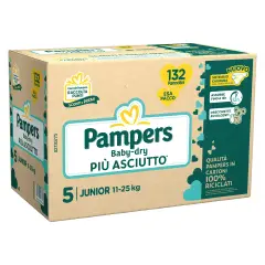Pannolini Pampers Baby Dry EsaPack - Taglia 5 - 11-25 Kg - 132 Pezzi Babydry