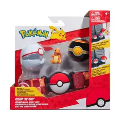 Pokémon Poké Ball Set Cintura - Premier Ball, Luxury Ball and Charmander