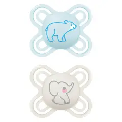 Mam Perfect Start Succhietto Silicone 0-2m, 2pezzi Bimbo