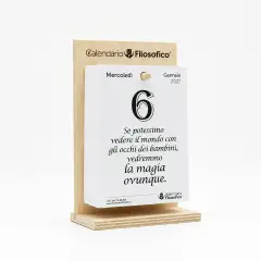 Calendario Filosofico 10x14 cm Con Supporto In Legno 2027