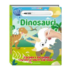Libro Acquacolor Con Pennarello Magico Ad Acqua - Dinosauri