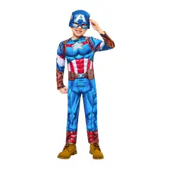 Costume Capitan America Black Line - Taglia XXS -  3/4 Anni
