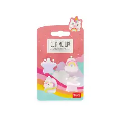 Legami Clip Me Up! - Set Di 4 Mini Mollettine Capelli - Unicorn