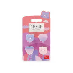 Legami Clip Me Up! - Set Di 4 Mini Mollettine Capelli - Teddy Bear