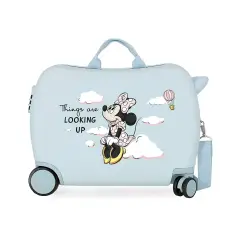 Valigia ABS 50 cm 4 ruote Minnie Things Are Looking Up Azzurro Disney