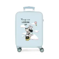 Trolley ABS 55 cm 4 ruote Minnie Things Are Looking Up Azzurro Disney
