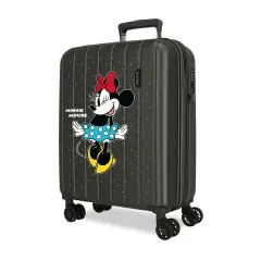 Trolley ABS espandibile 55 cm 4 ruote Minnie Line Antracite Disney